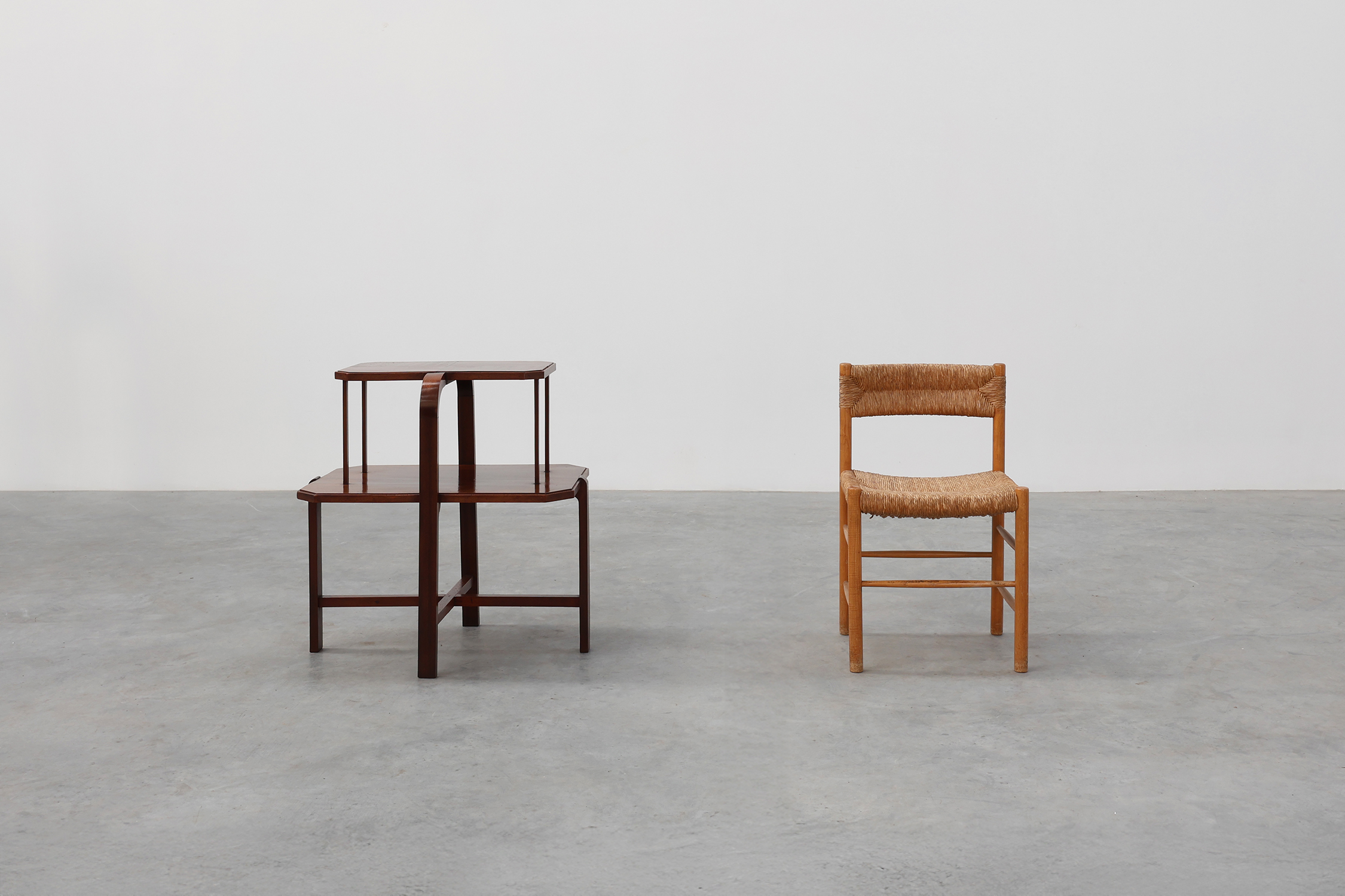 Art Deco Two-Tier Side or Centre Table in Wood, France ca. 1920thumbnail